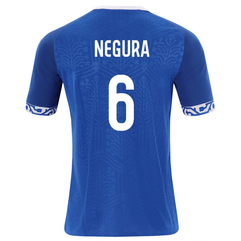 DanxenキッズモルドバAlexandru Negura#6ロイヤルブルー 白ホームシャツ26-28ジャージーユニフォーム