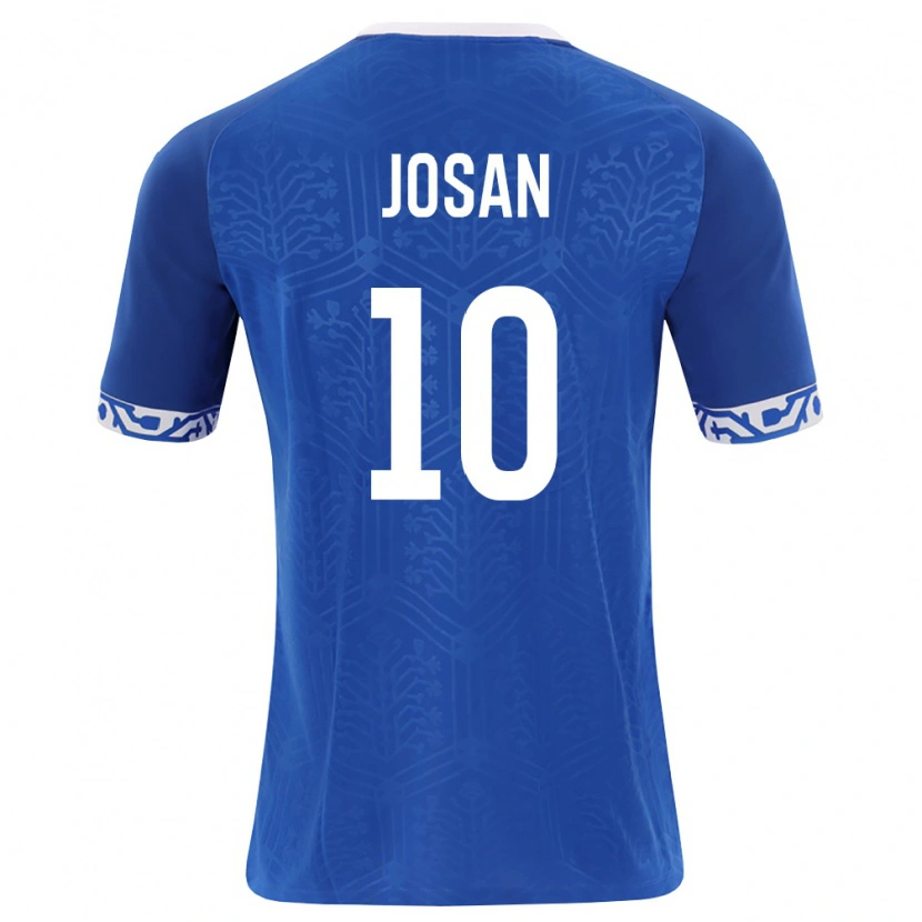 DanxenキッズモルドバNichita Josan#10ロイヤルブルー 白ホームシャツ26-28ジャージーユニフォーム