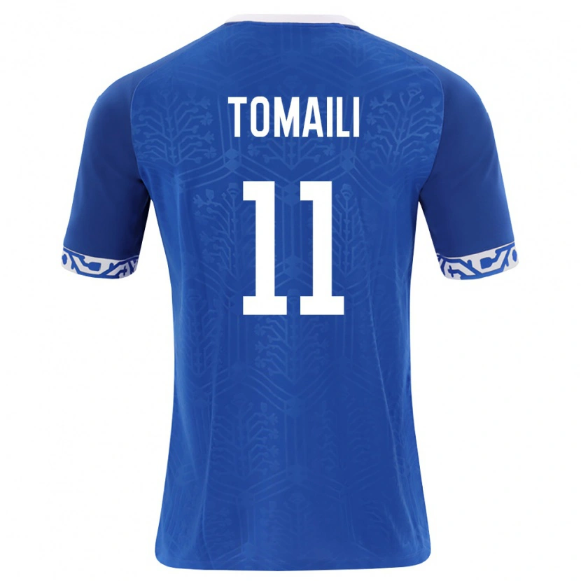 DanxenキッズモルドバSerghei Tomaili#11ロイヤルブルー 白ホームシャツ26-28ジャージーユニフォーム