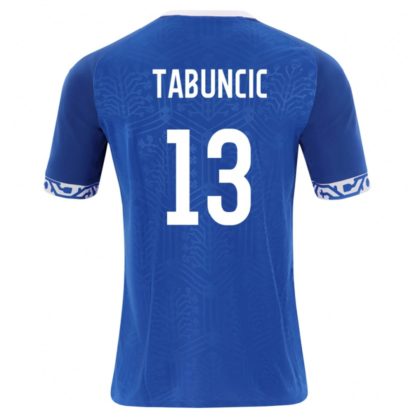 DanxenキッズモルドバAlexandru Tabuncic#13ロイヤルブルー 白ホームシャツ26-28ジャージーユニフォーム