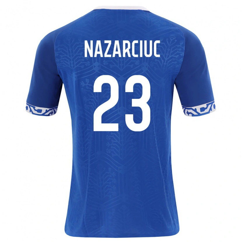 DanxenキッズモルドバArtur Nazarciuc#23ロイヤルブルー 白ホームシャツ26-28ジャージーユニフォーム