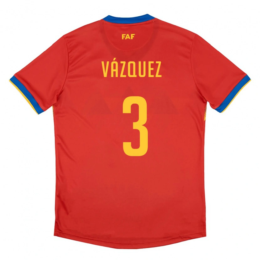 DanxenキッズアンドラPau Vázquez#3赤 青 黄ホームシャツ26-28ジャージーユニフォーム