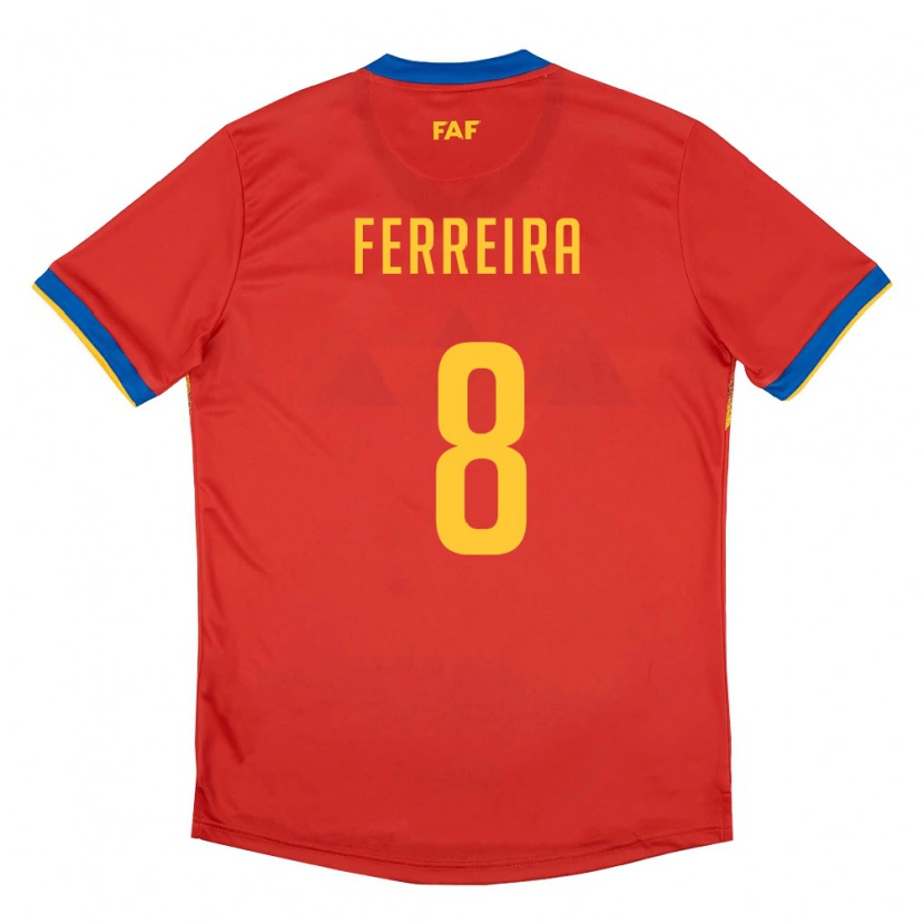 DanxenキッズアンドラHugo Ferreira#8赤 青 黄ホームシャツ26-28ジャージーユニフォーム