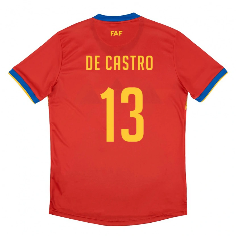 DanxenキッズアンドラMarc De Castro#13赤 青 黄ホームシャツ26-28ジャージーユニフォーム