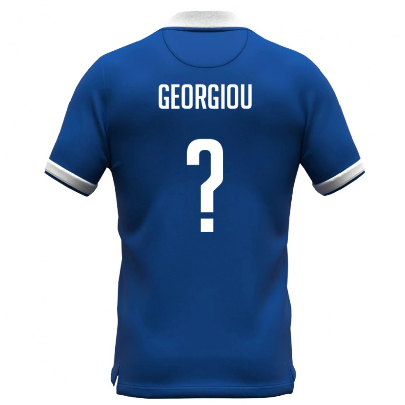 DanxenキッズキプロスChristian Georgiou#0ロイヤルブルー 白ホームシャツ26-28ジャージーユニフォーム
