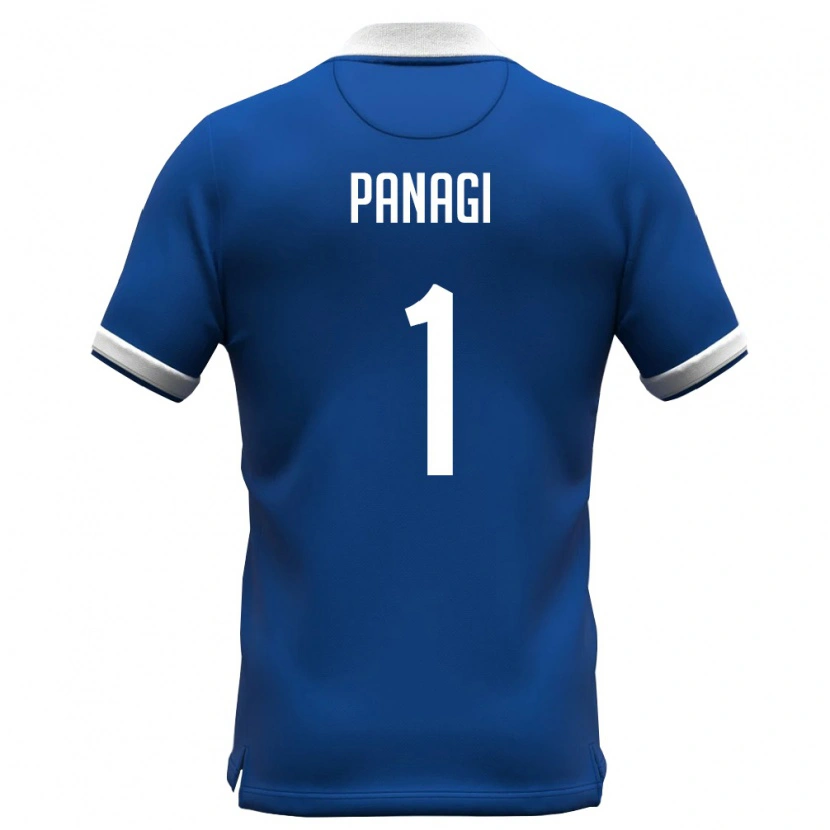 DanxenキッズキプロスStavros Panagi#1ロイヤルブルー 白ホームシャツ26-28ジャージーユニフォーム