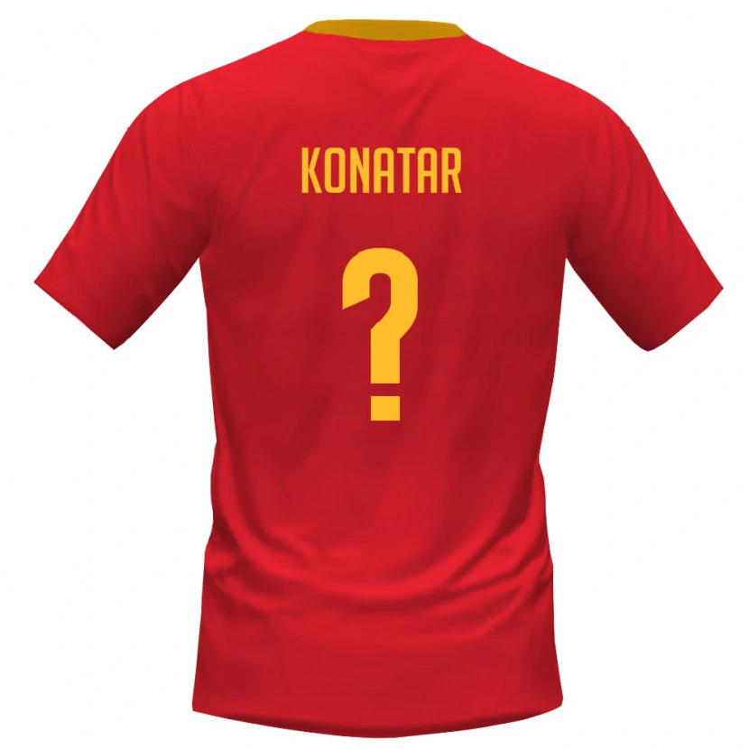 DanxenキッズモンテネグロSlavko Konatar#0赤 黄ホームシャツ26-28ジャージーユニフォーム