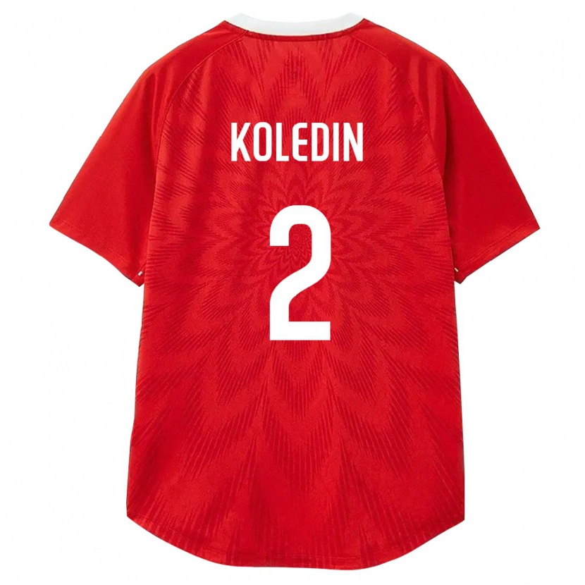 DanxenキッズロシアYuriy Koledin#2赤 白 茶ホームシャツ26-28ジャージーユニフォーム