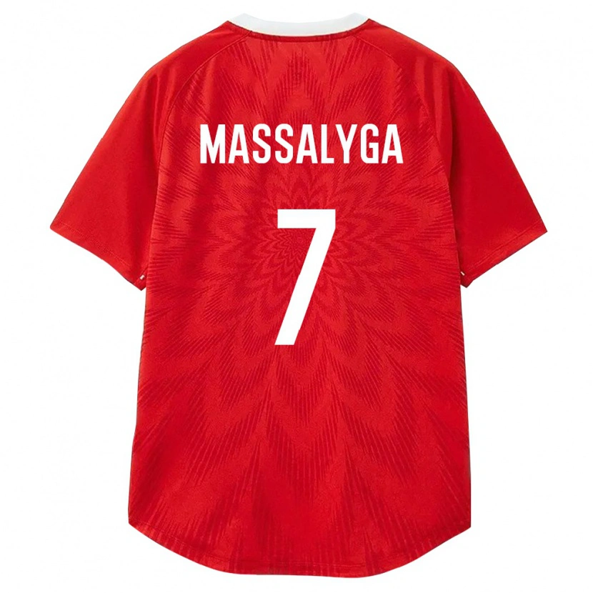 DanxenキッズロシアNikita Massalyga#7赤 白 茶ホームシャツ26-28ジャージーユニフォーム