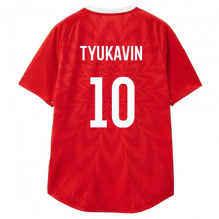 Danxenキッズロシアコンスタンティン・チュカーヴィン#10赤 白 茶ホームシャツ26-28ジャージーユニフォーム