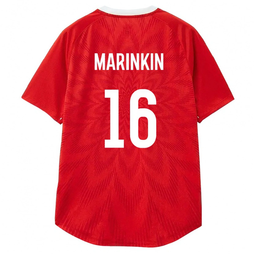 DanxenキッズロシアTimofey Marinkin#16赤 白 茶ホームシャツ26-28ジャージーユニフォーム