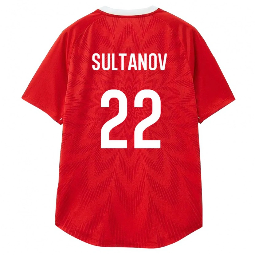 DanxenキッズロシアDaniyal Sultanov#22赤 白 茶ホームシャツ26-28ジャージーユニフォーム