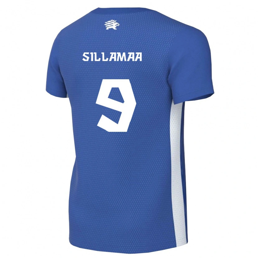 DanxenキッズエストニアRamol Sillamaa#9ダークブルー 白ホームシャツ26-28ジャージーユニフォーム