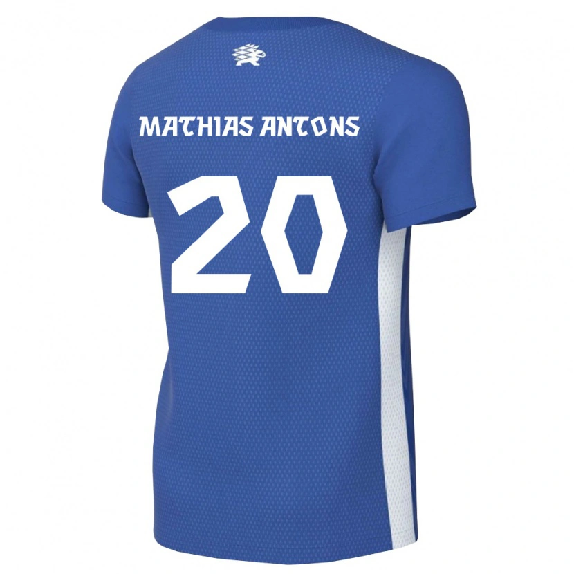 DanxenキッズエストニアOskar Mathias Antons#20ダークブルー 白ホームシャツ26-28ジャージーユニフォーム