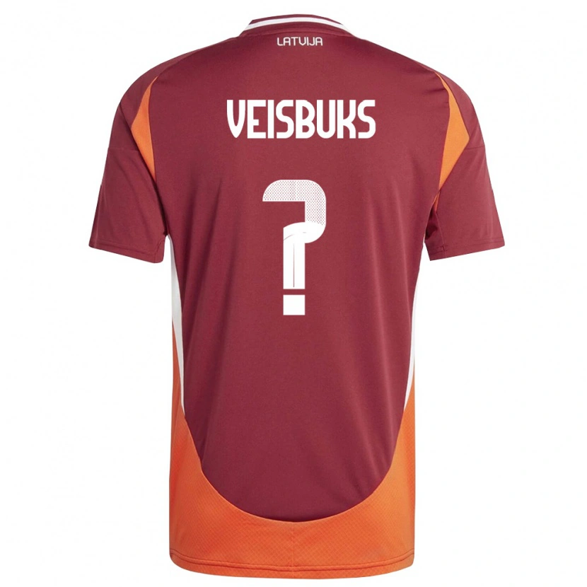 DanxenキッズラトビアDavis Veisbuks#0ディープレッド 白 オレンジホームシャツ26-28ジャージーユニフォーム