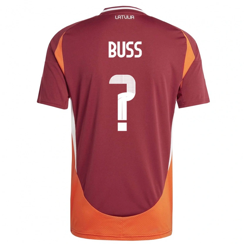 DanxenキッズラトビアRojs Buss#0ディープレッド 白 オレンジホームシャツ26-28ジャージーユニフォーム