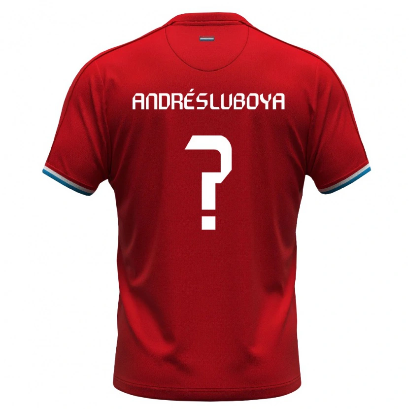 DanxenキッズルクセンブルクLiam Andrés Luboya#0赤 白 青ホームシャツ26-28ジャージーユニフォーム