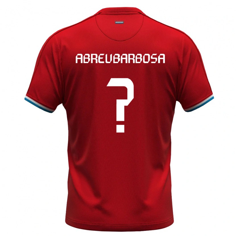 DanxenキッズルクセンブルクAlexandre Abreu Barbosa#0赤 白 青ホームシャツ26-28ジャージーユニフォーム