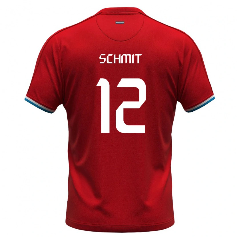 DanxenキッズルクセンブルクBen Schmit#12赤 白 青ホームシャツ26-28ジャージーユニフォーム