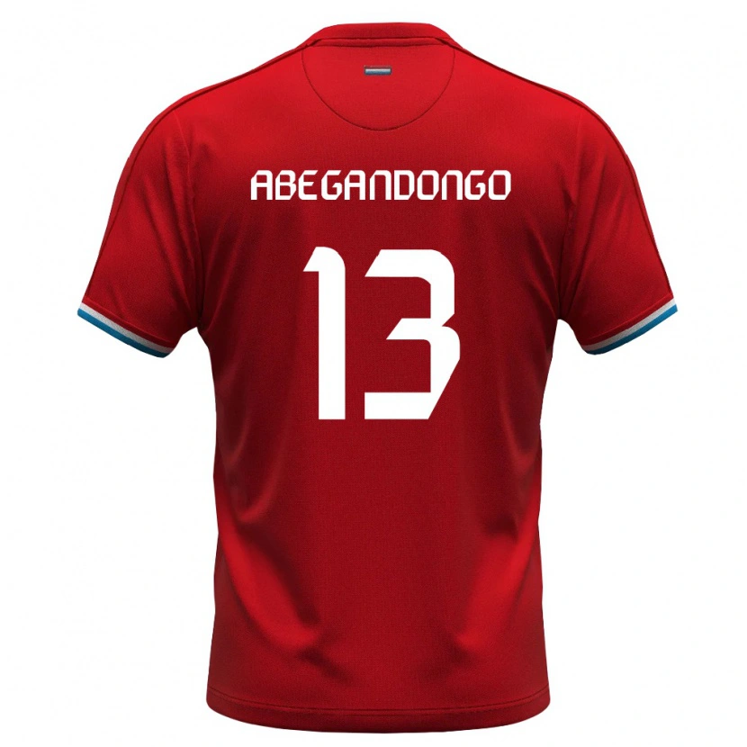 DanxenキッズルクセンブルクPrince Abega Ndongo#13赤 白 青ホームシャツ26-28ジャージーユニフォーム