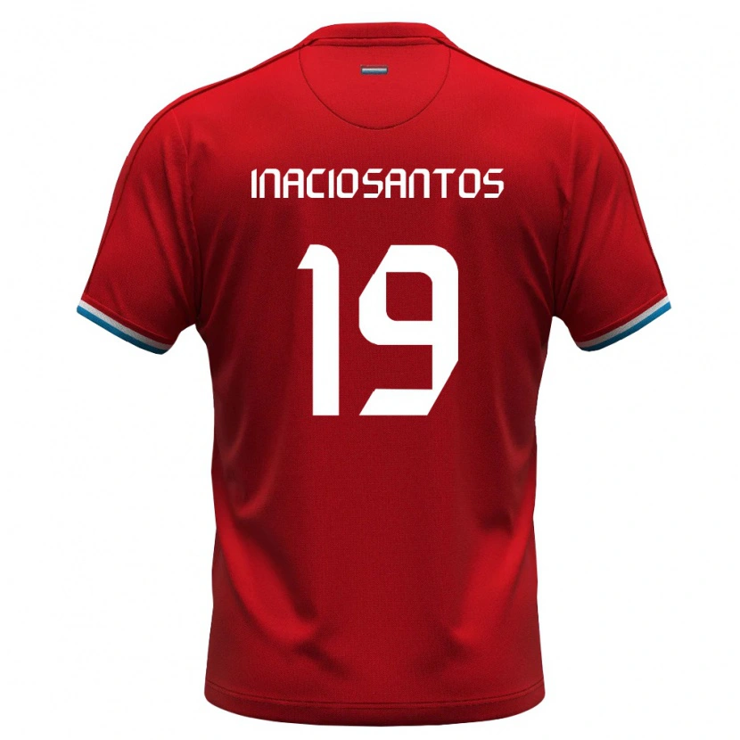 DanxenキッズルクセンブルクSantiago Inacio Santos#19赤 白 青ホームシャツ26-28ジャージーユニフォーム