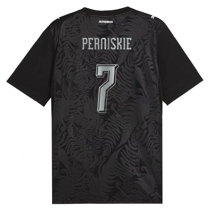 DanxenキッズニュージーランドJack Perniskie#7白 黒 灰ホームシャツ26-28ジャージーユニフォーム