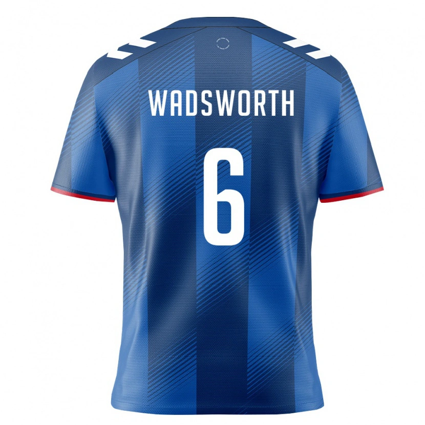 DanxenキッズプエルトリコLleyton Wadsworth#6ロイヤルブルー 赤 白ホームシャツ26-28ジャージーユニフォーム