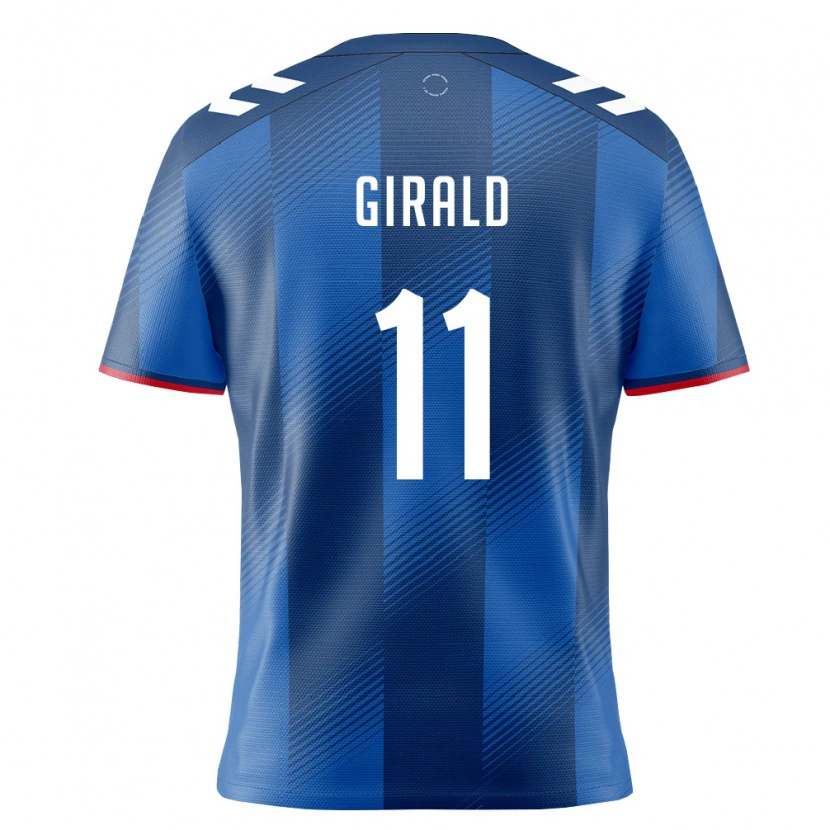 DanxenキッズプエルトリコGian Girald#11ロイヤルブルー 赤 白ホームシャツ26-28ジャージーユニフォーム