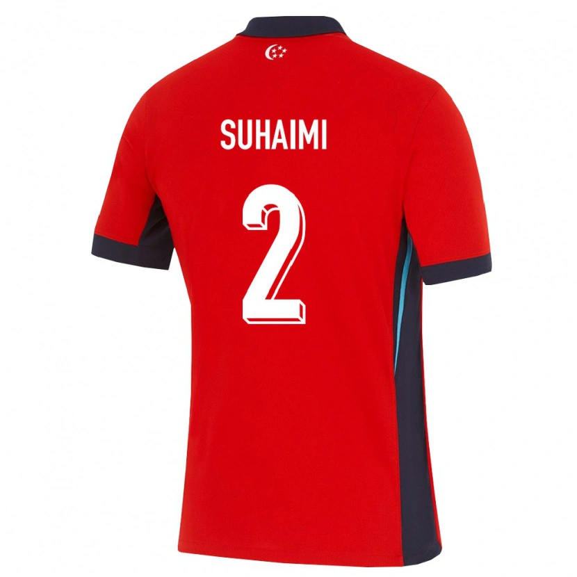 DanxenキッズシンガポールRaoul Suhaimi#2赤 白 黒ホームシャツ26-28ジャージーユニフォーム