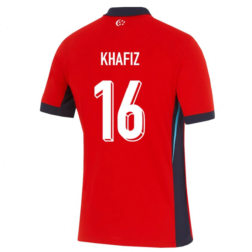 DanxenキッズシンガポールArfan Khafiz#16赤 白 黒ホームシャツ26-28ジャージーユニフォーム