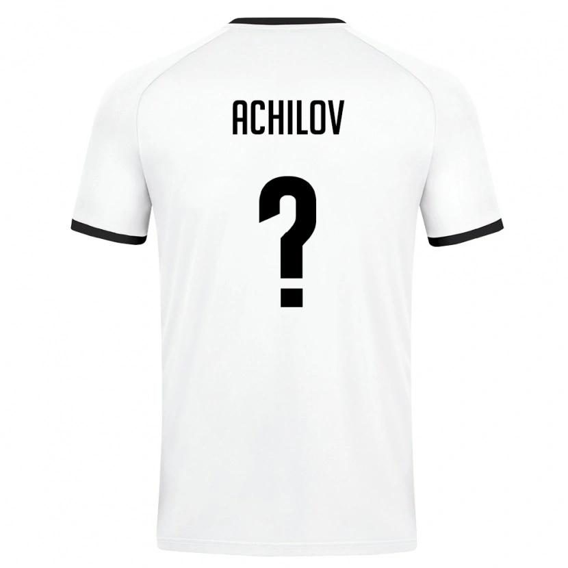 DanxenキッズウズベキスタンFayz Achilov#0白 ダークグリーンアウェイシャツ26-28ジャージーユニフォーム