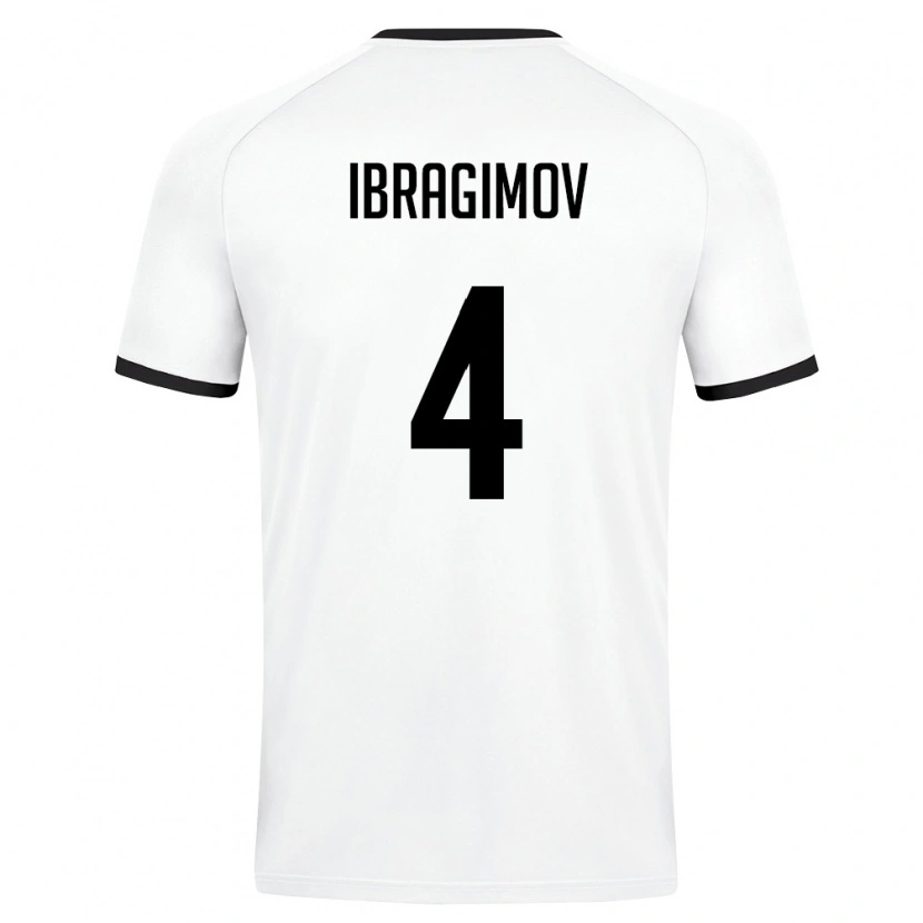 DanxenキッズウズベキスタンSunnat Ibragimov#4白 ダークグリーンアウェイシャツ26-28ジャージーユニフォーム
