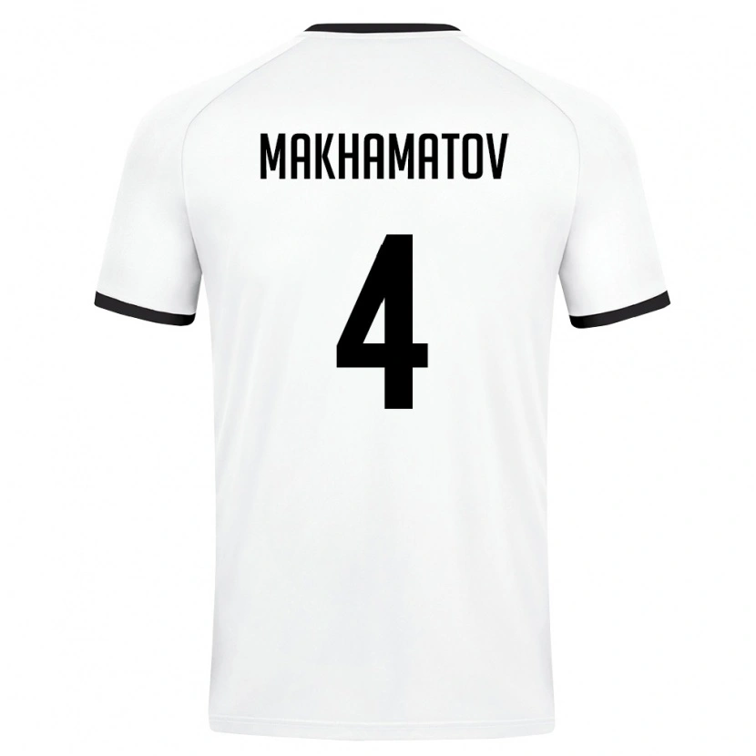 DanxenキッズウズベキスタンAbdushukur Makhamatov#4白 ダークグリーンアウェイシャツ26-28ジャージーユニフォーム