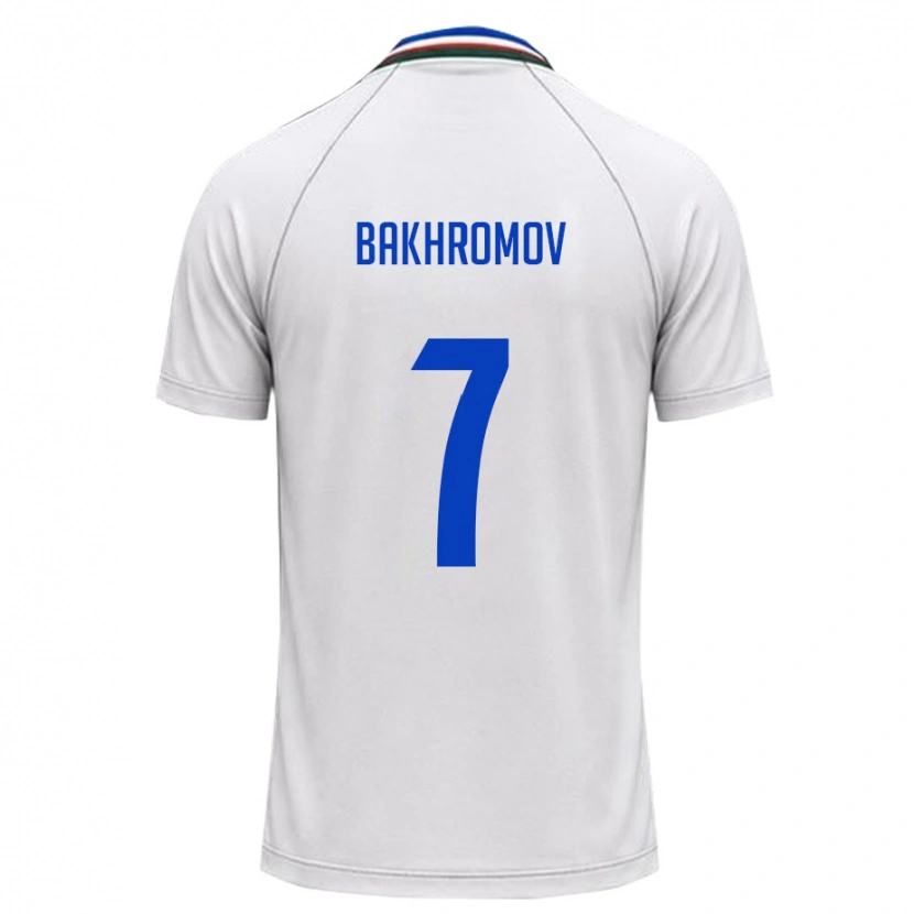DanxenキッズウズベキスタンSardorbek Bakhromov#7白 ダークグリーンアウェイシャツ26-28ジャージーユニフォーム