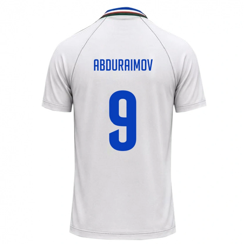 DanxenキッズウズベキスタンLaziz Abduraimov#9白 ダークグリーンアウェイシャツ26-28ジャージーユニフォーム