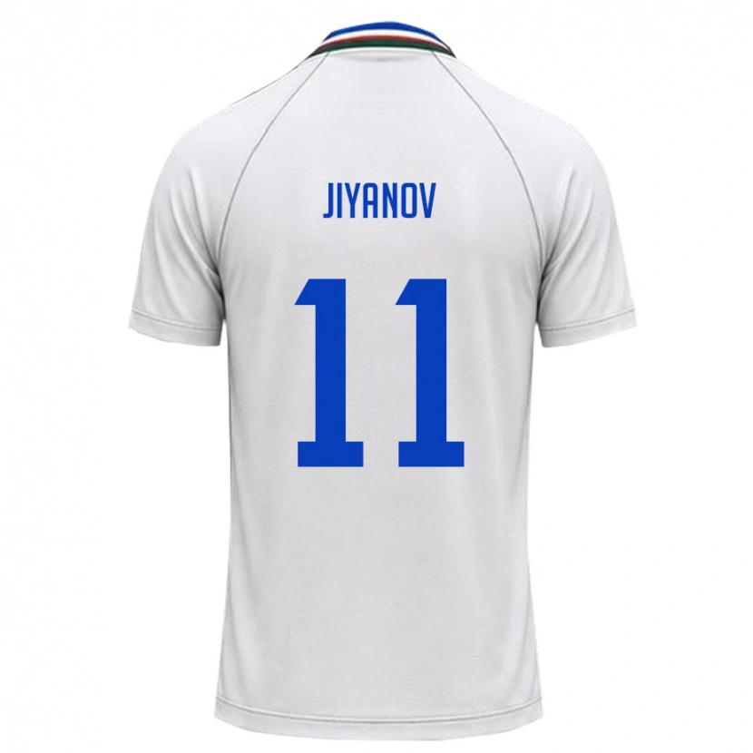 Danxenキッズウズベキスタンルスランベク・ジヤノフ#11白 ダークグリーンアウェイシャツ26-28ジャージーユニフォーム
