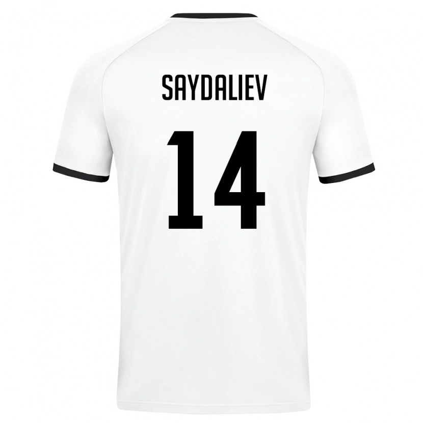 DanxenキッズウズベキスタンKuvanishbek Saydaliev#14白 ダークグリーンアウェイシャツ26-28ジャージーユニフォーム