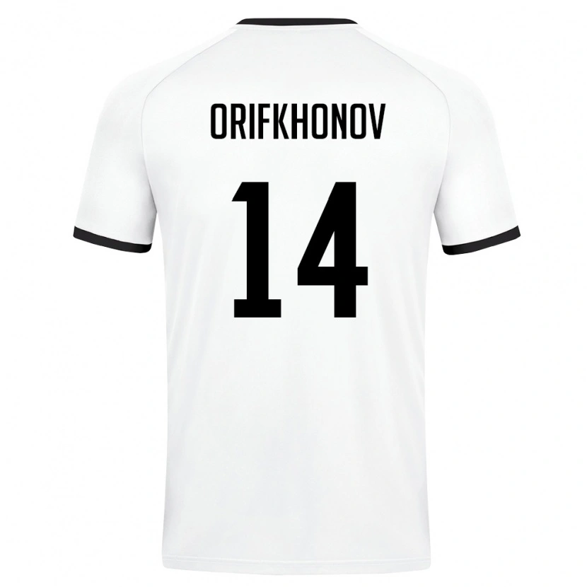 DanxenキッズウズベキスタンOdilkhon Orifkhonov#14白 ダークグリーンアウェイシャツ26-28ジャージーユニフォーム