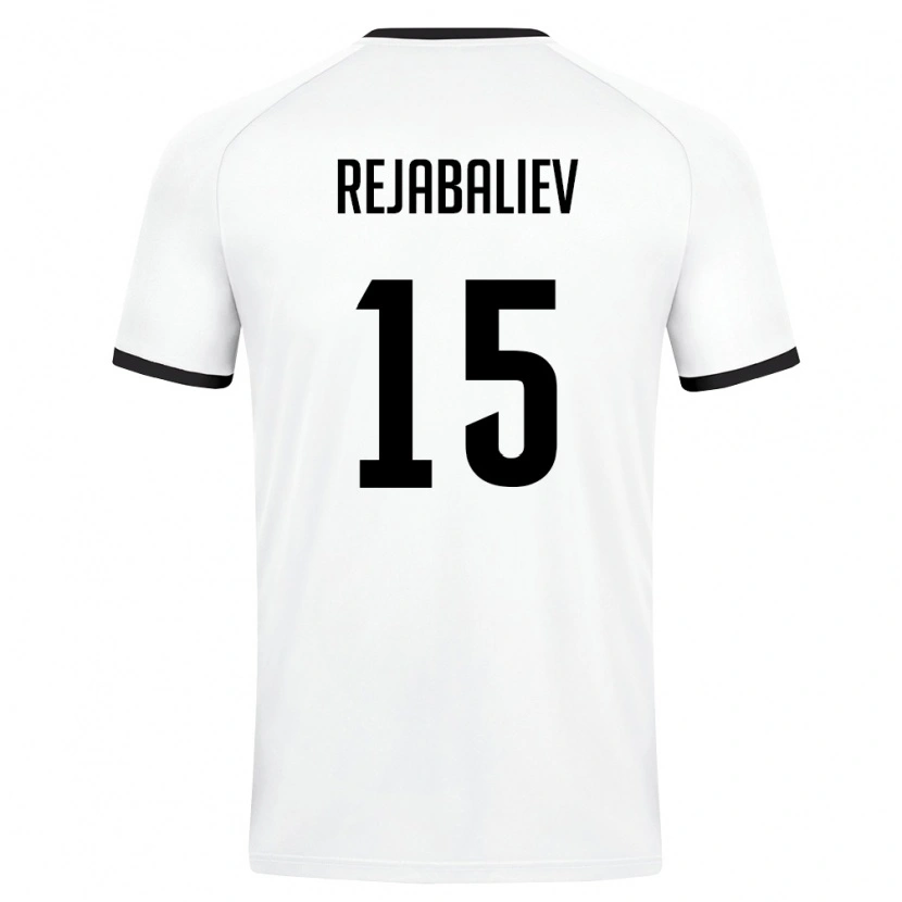DanxenキッズウズベキスタンMeyirbek Rejabaliev#15白 ダークグリーンアウェイシャツ26-28ジャージーユニフォーム