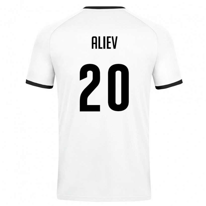 DanxenキッズウズベキスタンRustam Aliev#20白 ダークグリーンアウェイシャツ26-28ジャージーユニフォーム