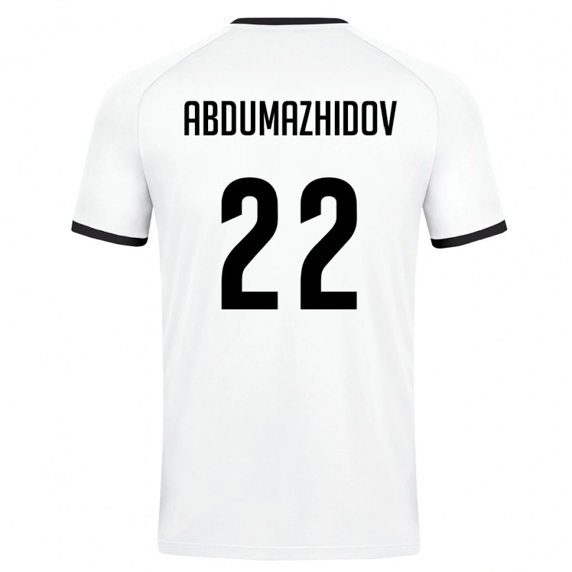 DanxenキッズウズベキスタンMukhammadrasul Abdumazhidov#22白 ダークグリーンアウェイシャツ26-28ジャージーユニフォーム