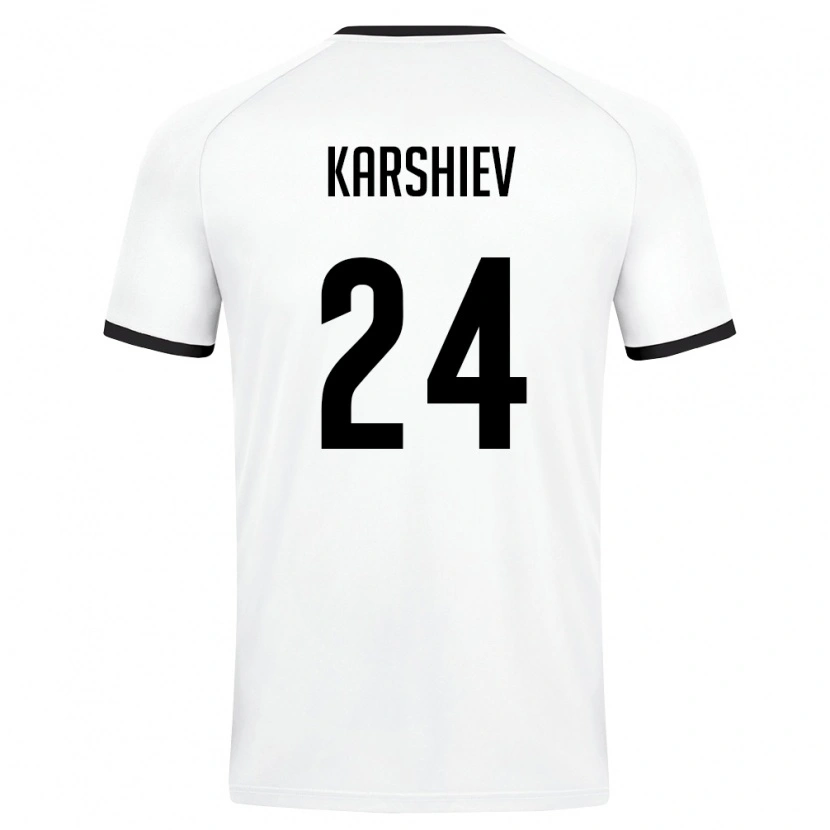 DanxenキッズウズベキスタンAzizbek Karshiev#24白 ダークグリーンアウェイシャツ26-28ジャージーユニフォーム