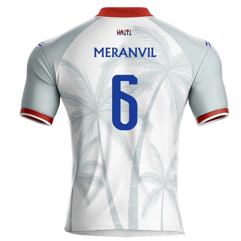 DanxenキッズハイチBill Meranvil#6白 赤 灰アウェイシャツ26-28ジャージーユニフォーム