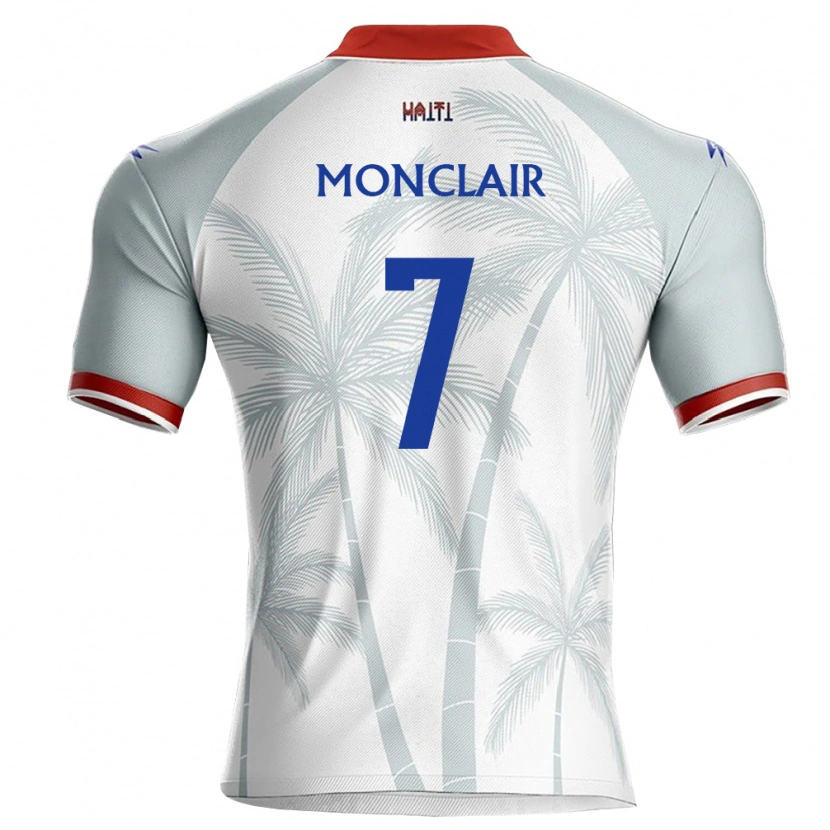 DanxenキッズハイチJordy Monclair#7白 赤 灰アウェイシャツ26-28ジャージーユニフォーム