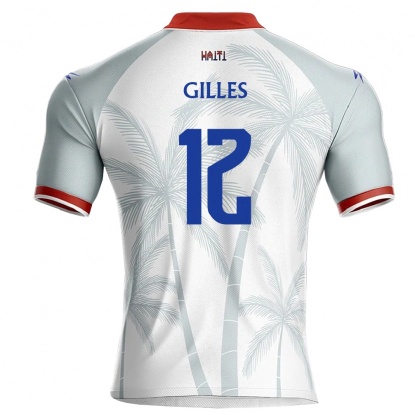 DanxenキッズハイチStephane Gilles#12白 赤 灰アウェイシャツ26-28ジャージーユニフォーム