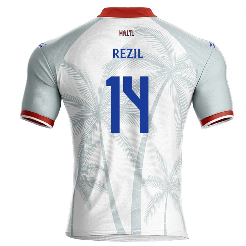 DanxenキッズハイチDieuvens Rezil#14白 赤 灰アウェイシャツ26-28ジャージーユニフォーム