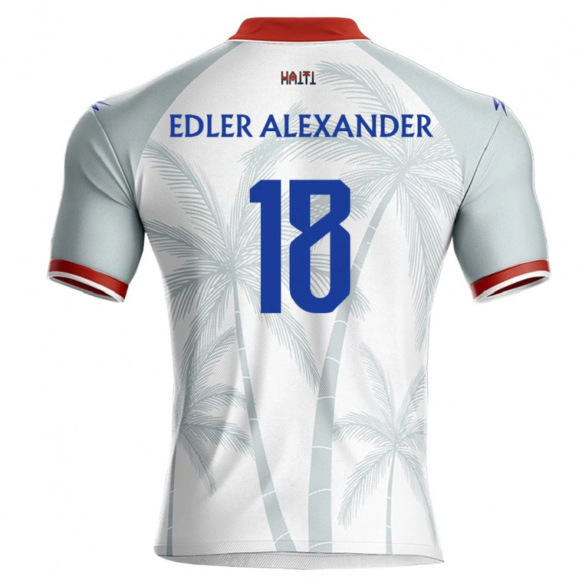 DanxenキッズハイチGuesly Edler Alexander#18白 赤 灰アウェイシャツ26-28ジャージーユニフォーム