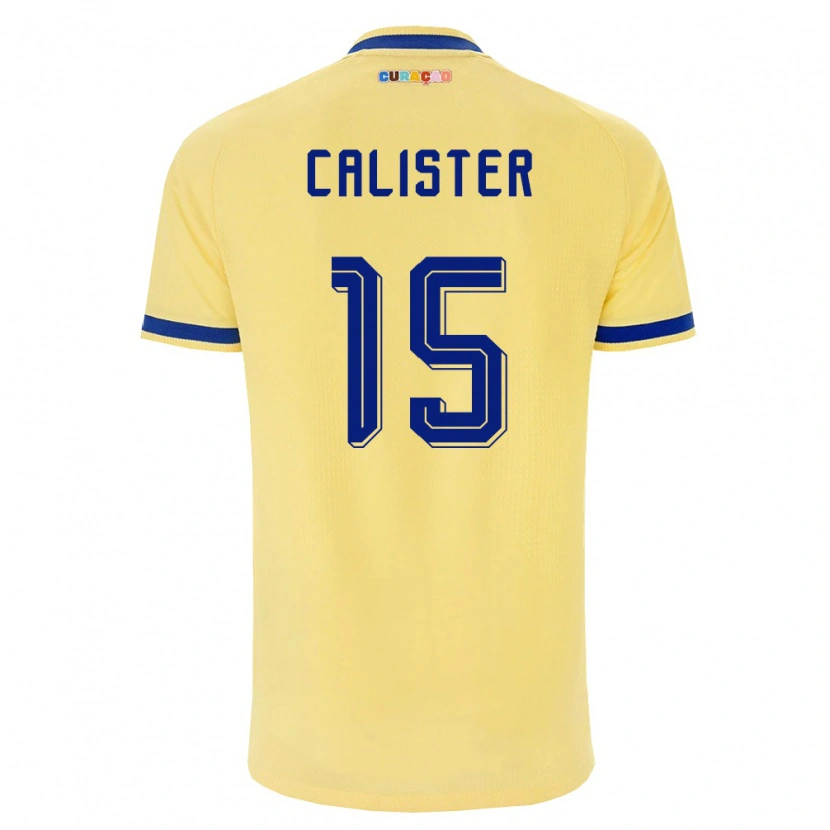 Danxenキッズキュラソー島Noah Calister#15黄 紺 ピンクアウェイシャツ26-28ジャージーユニフォーム