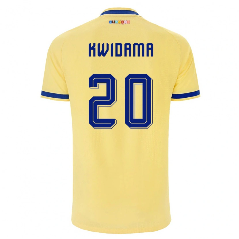 Danxenキッズキュラソー島Jowendrick Kwidama#20黄 紺 ピンクアウェイシャツ26-28ジャージーユニフォーム