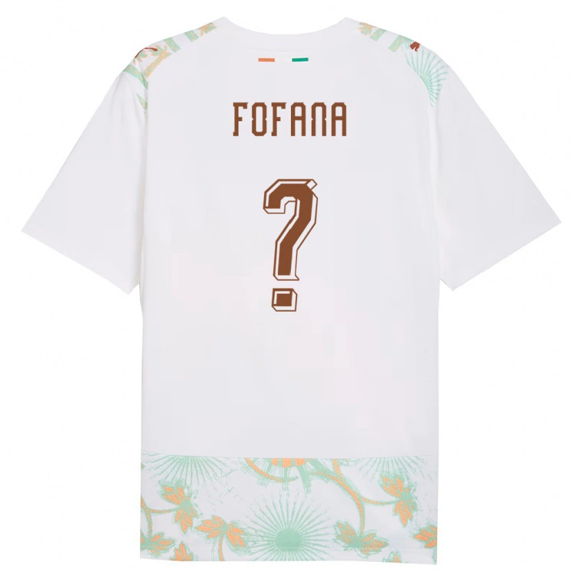 Danxenキッズコートジボワールイブラヒム・フォファナ#0白 オレンジ 緑アウェイシャツ26-28ジャージーユニフォーム
